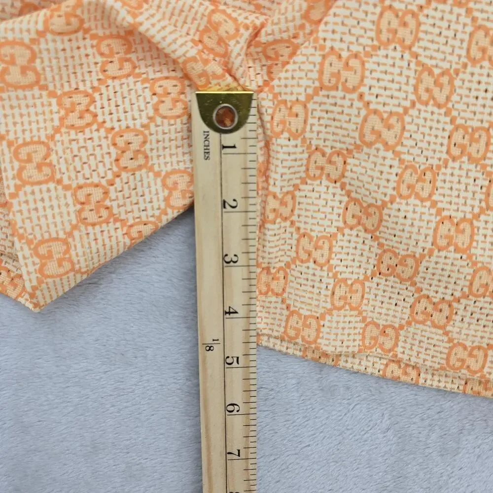 Bravest Studios Mesh Shorts Mens Small GG Orange AOP All Over Print Mesh